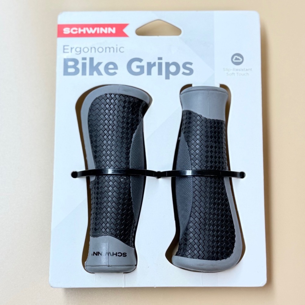Schwinn Ergonomic Bike Grips Black Grey Slip-Resistant Soft Touch SW75823A-6